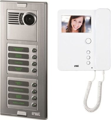 Έγχρωμη ψηφιακή θυροτηλεόραση με μπουτονιέρα Urmet Synthesi S2 2 καλωδίων(2VOICE)