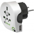 ΑΝΤΑΠΤΟΡΑΣ ΤΑΞΙΔΙΟΥ ΜΕ USB WORLD TO EUROPE Q2 POWER