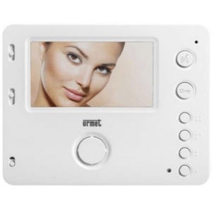 Έγχρωμη οθόνη URMET Miro Hands Free 1750/6 λευκή 4.3 2 καλωδίων