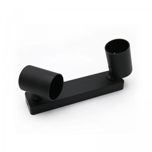 ΣΠΟΤ ΑΛΟΥΜΙΝΙΟΥ ΕΠΙΤΟΙΧΟ ΜΑΥΡΟ 2xGU10 ADELEQ 3-6021