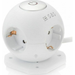 ΠΟΛΥΠΡΙΖΟ ΚΥΒΟΣ 4 ΘΕΣΕΩΝ 1.5m ΚΑΛΩΔΙΟ 3x1.5mm ΛΕΥΚΟ SAS