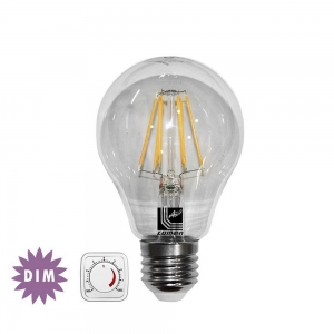 ΛΑΜΠΑ LED E27 8W ΔΙΑΦΑΝΗ DIMMABLE 2800K