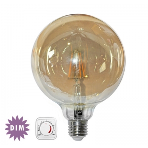 ΛΑΜΠΑ LED E27 6W G125 COG GLOBE ΜΕΛΙ 2800K DIMMABLE ADELEQ