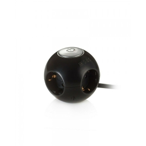 ΠΟΛΥΠΡΙΖΟ ΚΥΒΟΣ 4 ΘΕΣΕΩΝ 1.5m ΚΑΛΩΔΙΟ 3x1.5mm ΜΑΥΡΟ SAS