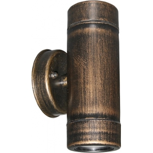 Σποτ επίτοιχο GU10 στρόγγυλο διπλής κατεύθυνσης Φ60 στεγανό IP65 πλαστικό ρουστίκ