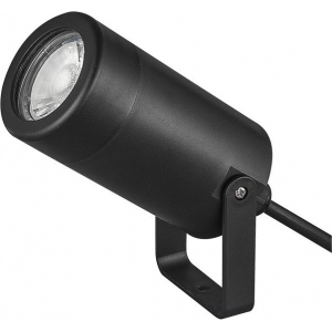 Σποτ κήπου δαπέδου GU10 κινητό στρόγγυλο μονής κατεύθυνσης Φ60 στεγανό IP65 πλαστικό μαύρο