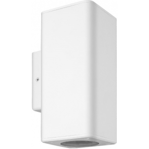 Σποτ επίτοιχο GU10 τετράγωνο 90x90 διπλής κατεύθυνσης στεγανό IP65 πλαστικό λευκό