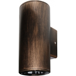 Σποτ επίτοιχο GU10 στρόγγυλο διπλής κατεύθυνσης Φ90 στεγανό IP65 πλαστικό Ρουστίκ