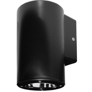 Σποτ επίτοιχο GU10 στρόγγυλο μονής κατεύθυνσης Φ90 στεγανό IP65 πλαστικό μαύρο