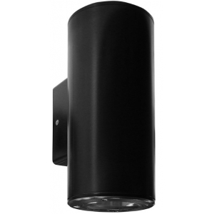 Σποτ επίτοιχο GU10 στρόγγυλο διπλής κατεύθυνσης Φ90 στεγανό IP65 πλαστικό μαύρο