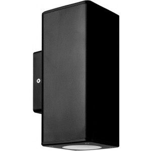 Σποτ επίτοιχο GU10 τετράγωνο 76x76 διπλής κατεύθυνσης στεγανό IP65 πλαστικό μαύρο